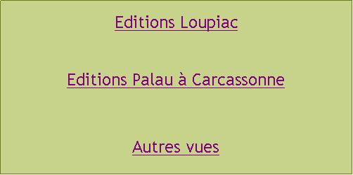 Zone de Texte: Editions LoupiacEditions Palau  CarcassonneAutres vues