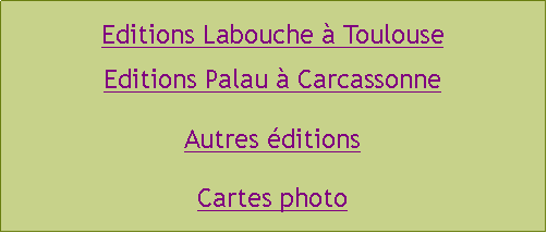 Zone de Texte: Editions Labouche  ToulouseEditions Palau  CarcassonneAutres ditionsCartes photo